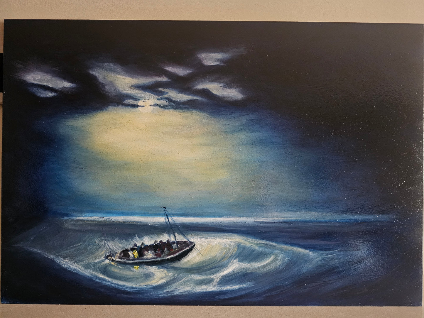 Fishermen at Sea - Original Painting - Price on request. Framed or unframed