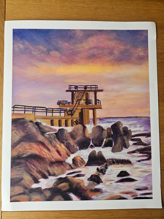 Blackrock Diving Tower, Salthill, Galway — Giclée Art Print