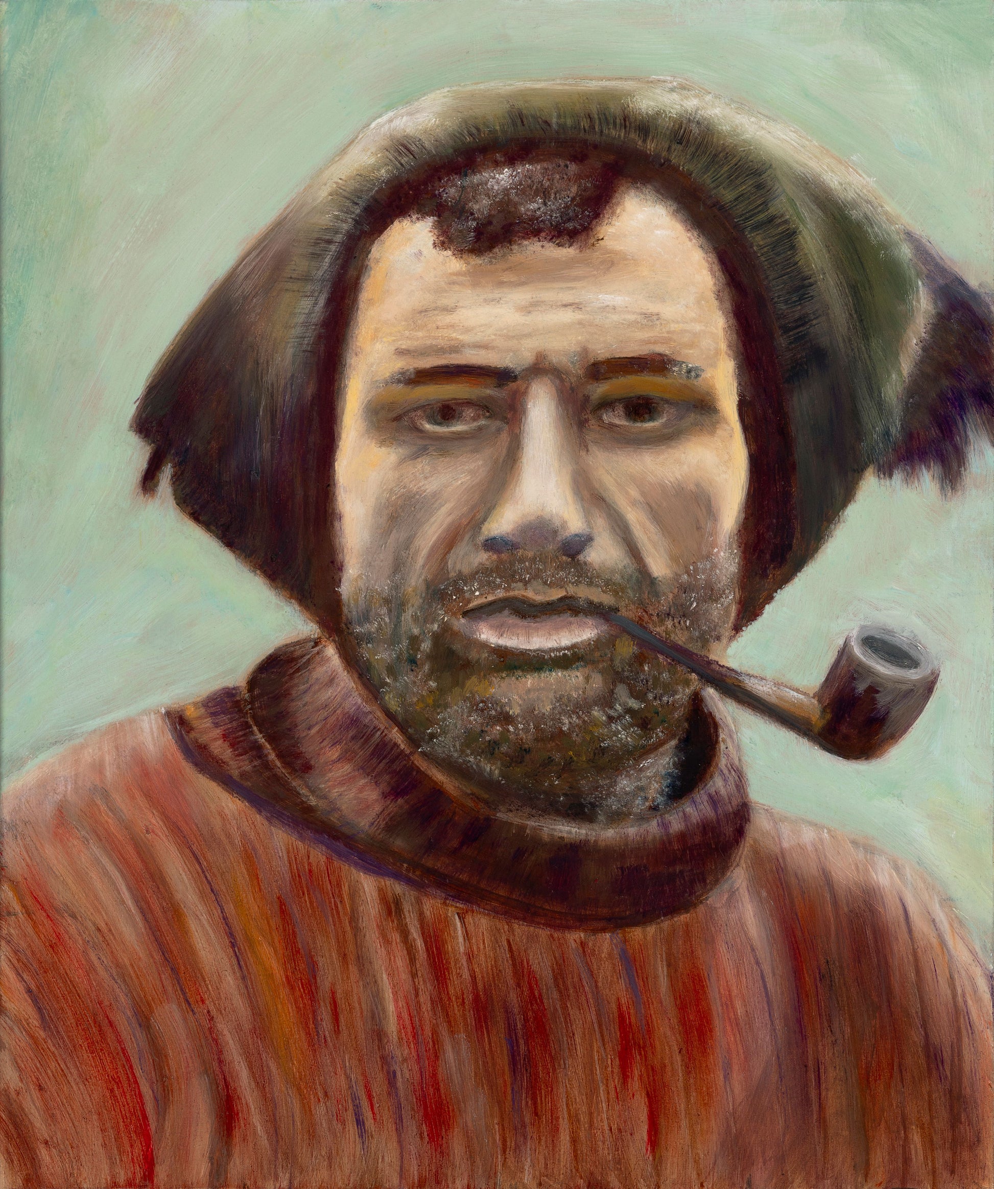 Giclée portrait print of Tom Crean, legendary Irish Antarctic Explorer from Co. Kerry, 14¼×11¾ inches, on archival Hahnemühle paper, by Irish artist Marie McDwyer
